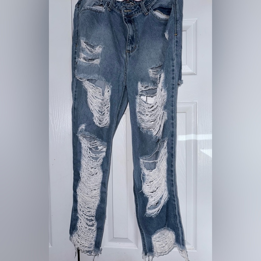 Distressed Blue Women's Jeans